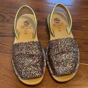 Glitter flats made in Spain